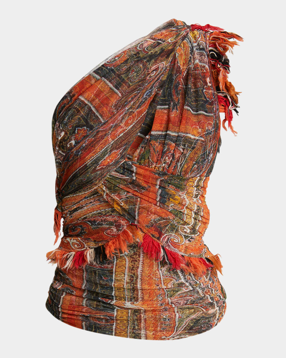 Devona Draped One-Shoulder Top
